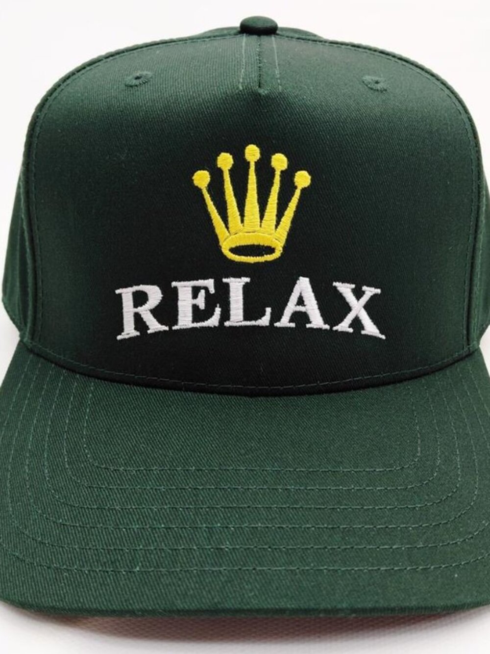 Rolex Crown Embroidered Hat - Green 5-Panel Snapback - USA Made - NEW Streetwear